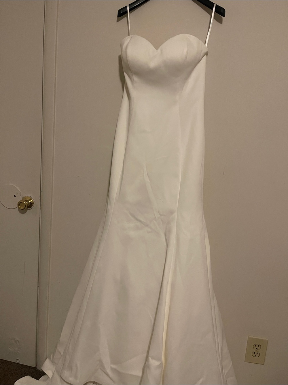 Sincerity Bridal White Strapless Sweetheart Trumpet Wedding Gown
